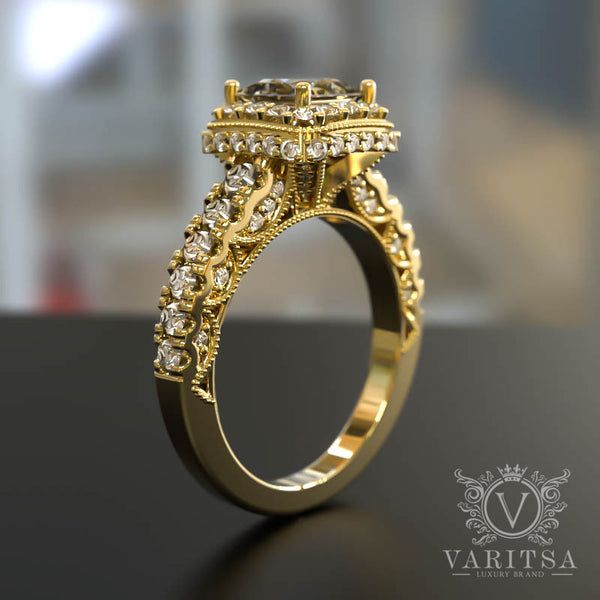 2.0ct Princess Cut Diamond Engagement Ring - 02US58